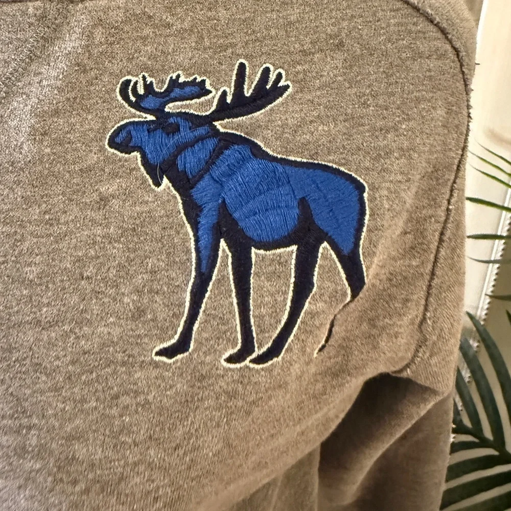 Abercrombie Kids Gray Sweater with Blue Moose
